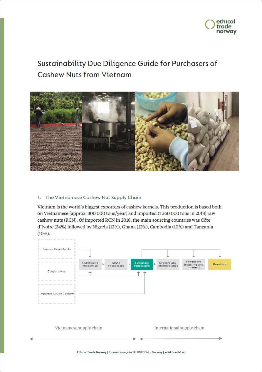Due Diligence Guide for Purchasers of Cashew Nuts from Vietnam