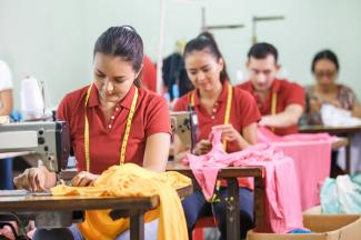 Women working in textile industry