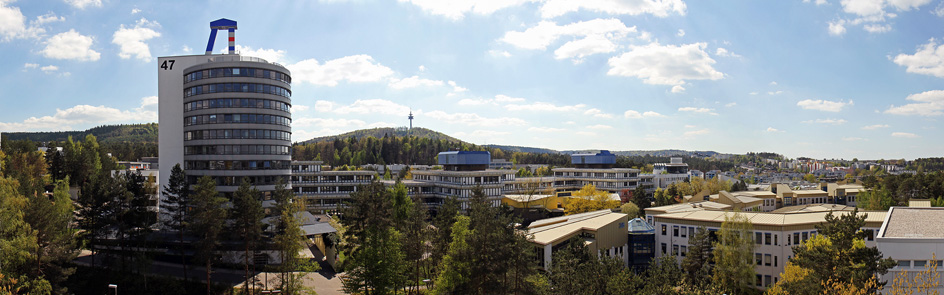 Aerial view on campus of TU Kaiserslautern
